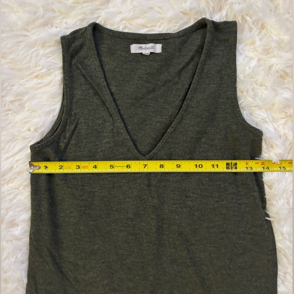 Madewell Olive Green V-Neck T-Shirt Dress Size XXS - Picture 5 of 7